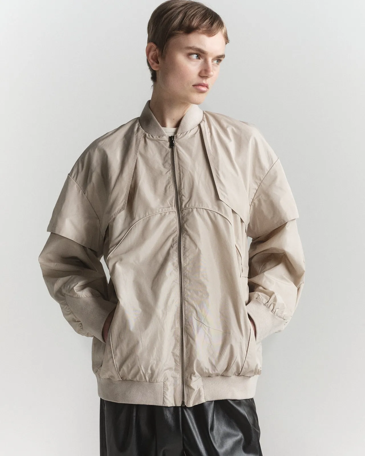 0097 recycled nylon bomber jacket