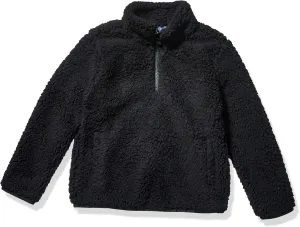 Amazon Essentials Girls and Toddlers' Sherpa Fleece Quarter-Zip Jacket