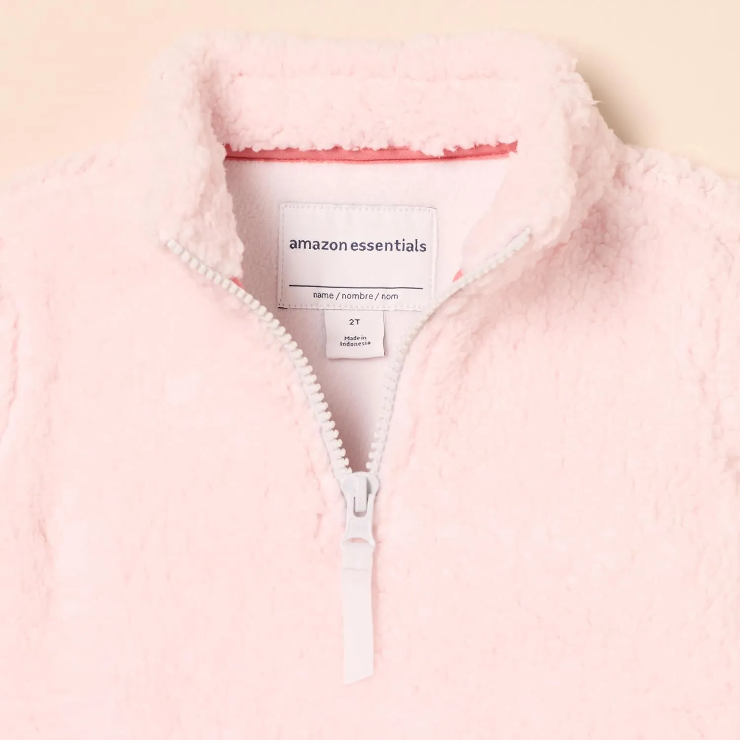 Amazon Essentials Girls and Toddlers' Sherpa Fleece Quarter-Zip Jacket