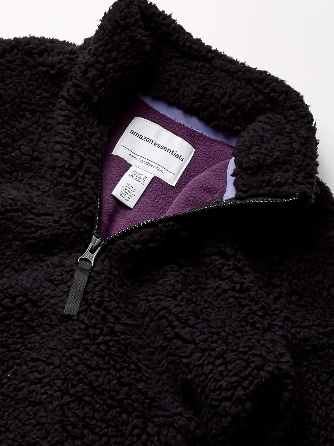 Amazon Essentials Girls and Toddlers' Sherpa Fleece Quarter-Zip Jacket