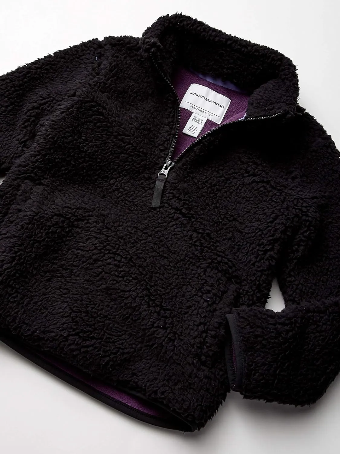 Amazon Essentials Girls and Toddlers' Sherpa Fleece Quarter-Zip Jacket