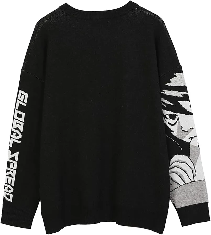 Anime Girl Figure Sweater Graphic Long Sleeve Oversize Knitwear Sweatshirt Unisex 3D