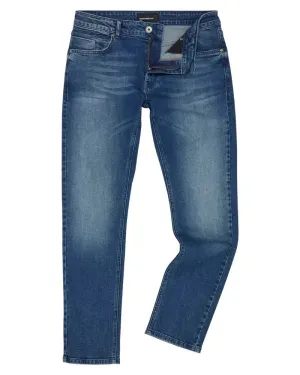 Apollo Stone Wash Slim Fit Jeans - Mid Blue