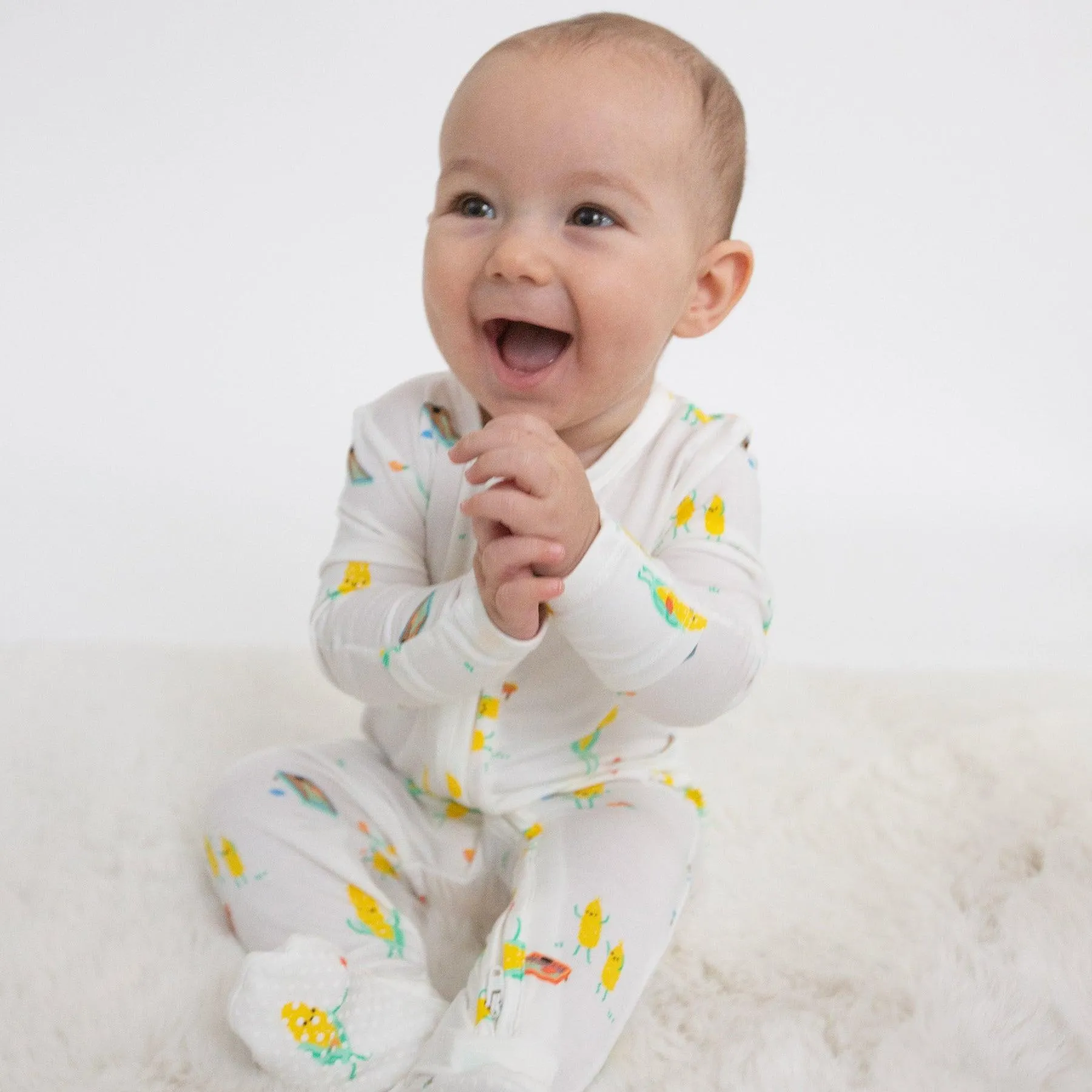 Baby Footie | 2 way zipper- Cornhole | Angel Dear