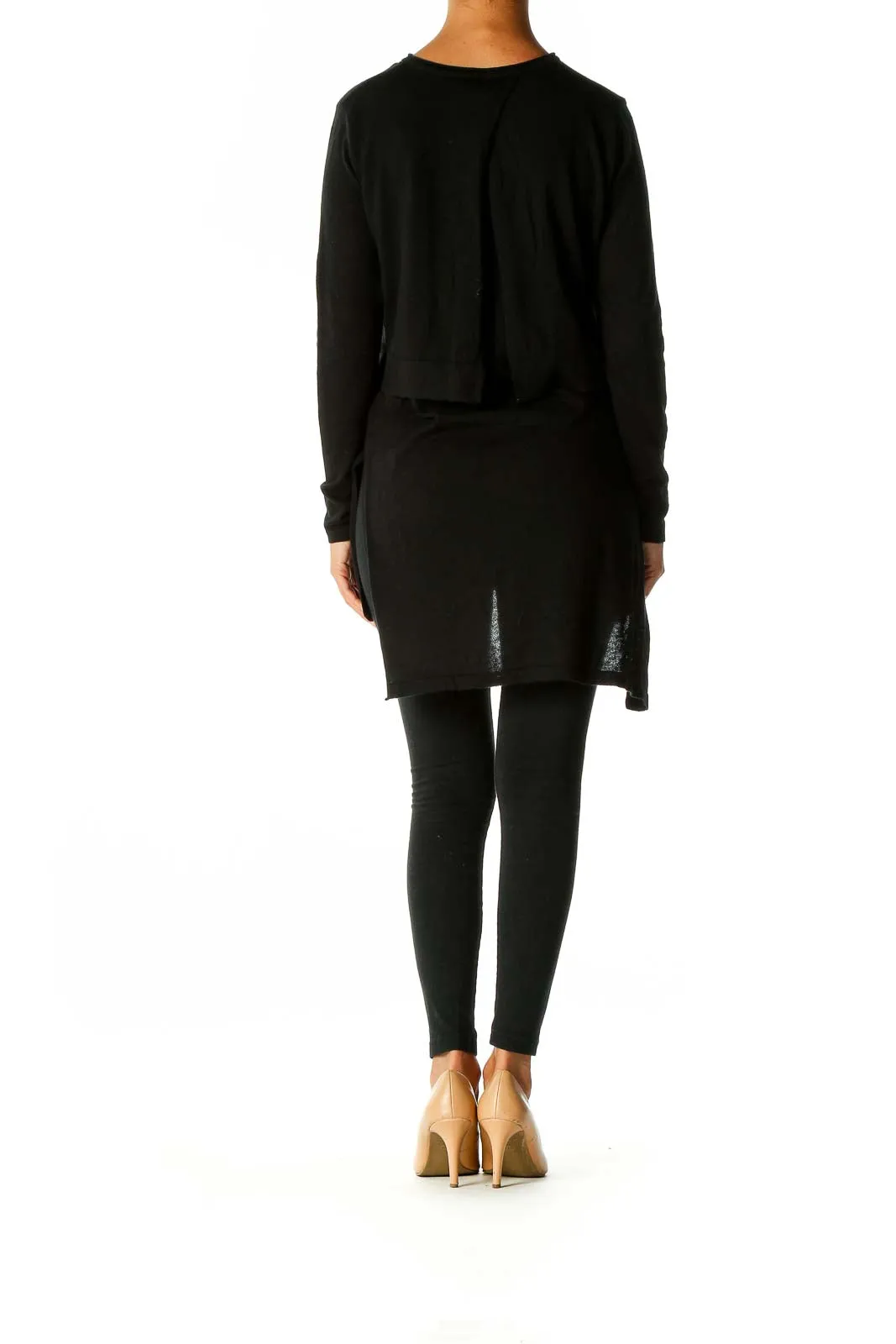 Black Solid Chic Sweater