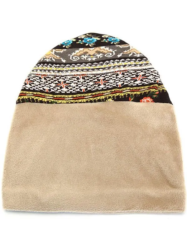 Bohemia Floral With Plush Hat Accessories