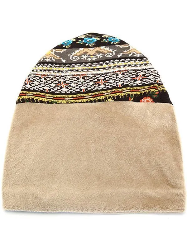 Bohemia Floral With Plush Hat Accessories