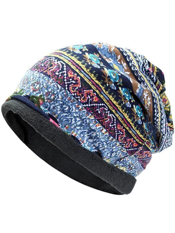 Bohemia Floral With Plush Hat Accessories