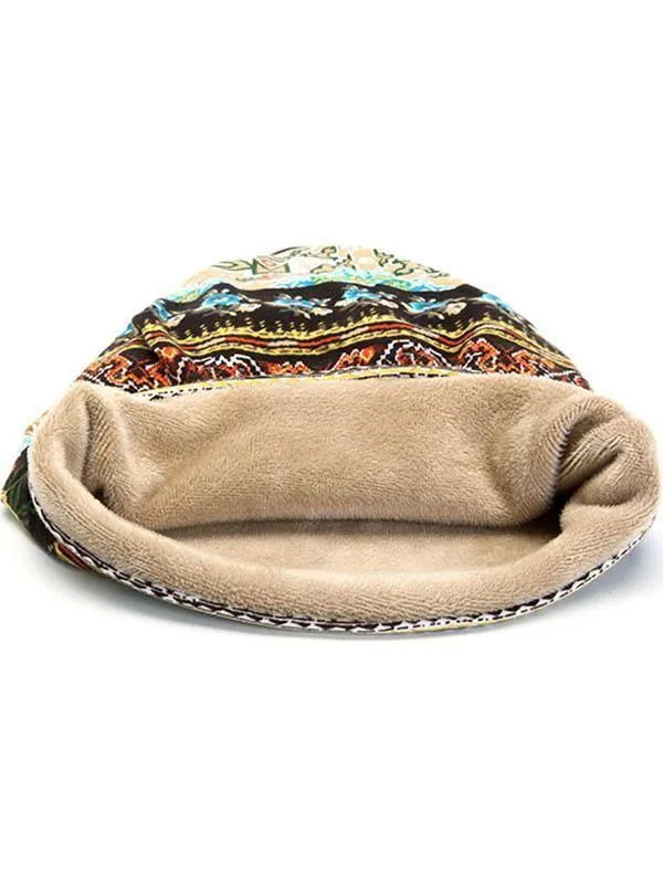 Bohemia Floral With Plush Hat Accessories
