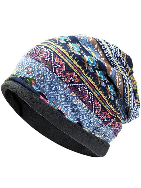 Bohemia Floral With Plush Hat Accessories