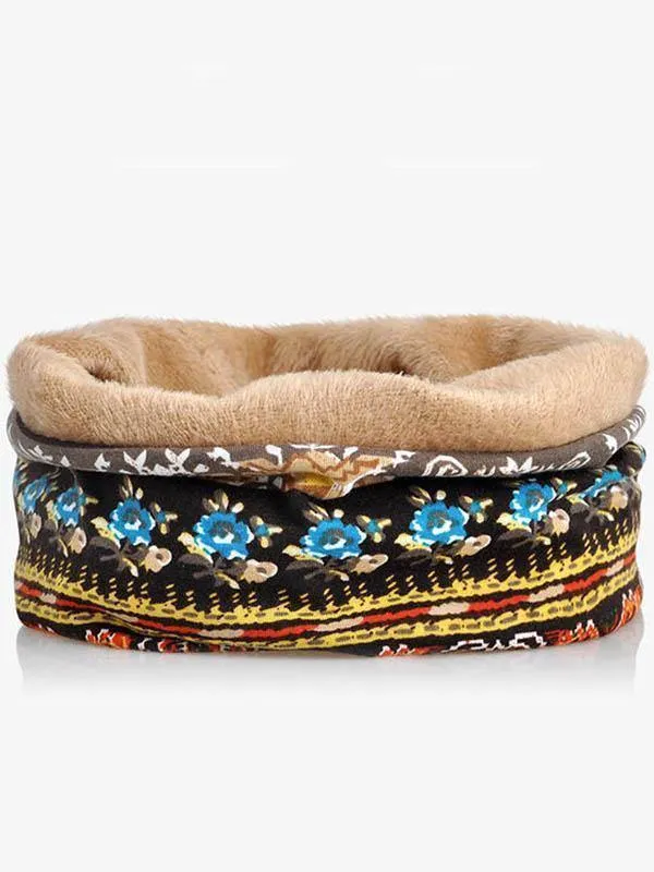 Bohemia Floral With Plush Hat Accessories