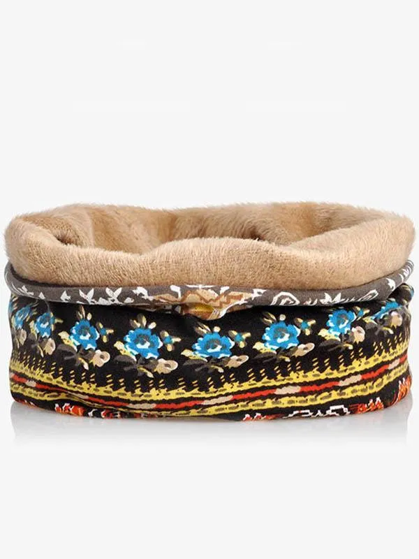 Bohemia Floral With Plush Hat Accessories