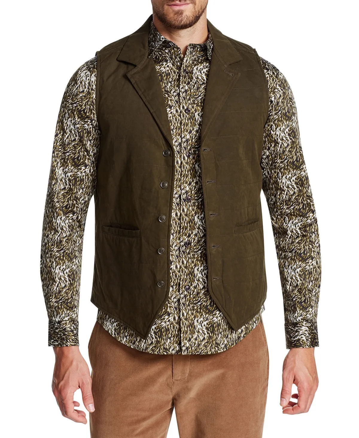 Brooklyn Brigade Men's Tofino Quilted Vest Olive Green XL