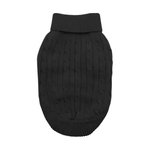 Cable Knit Sweater | Jet Black