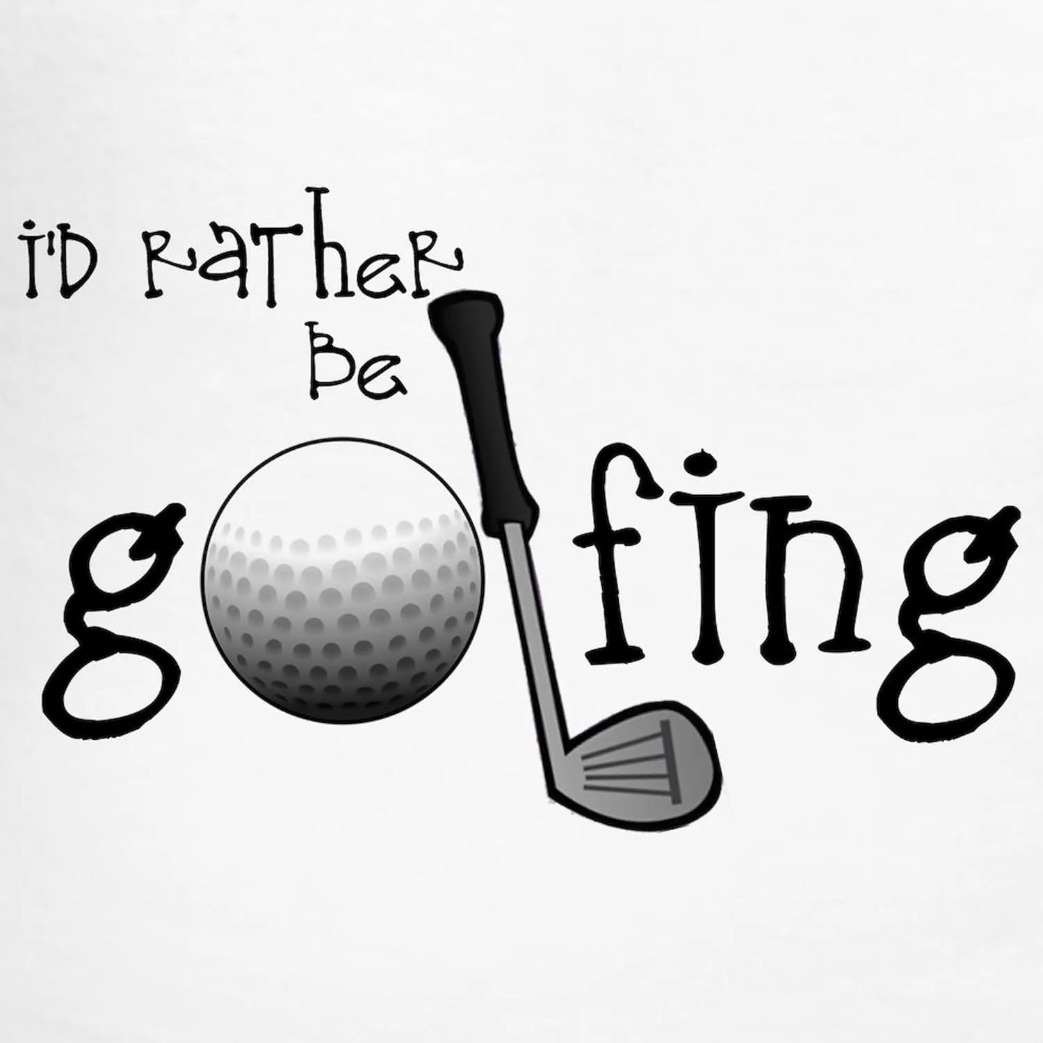 CafePress Id Rather Be Golfing Pajamas Men's Novelty Light Pajama Set, Comfortable PJ Sleepwear