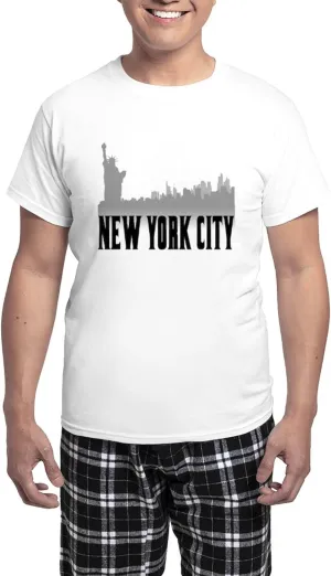 CafePress New York City Men's Light Pajamas Men's Novelty Light Pajama Set, Comfortable PJ Sleepwear