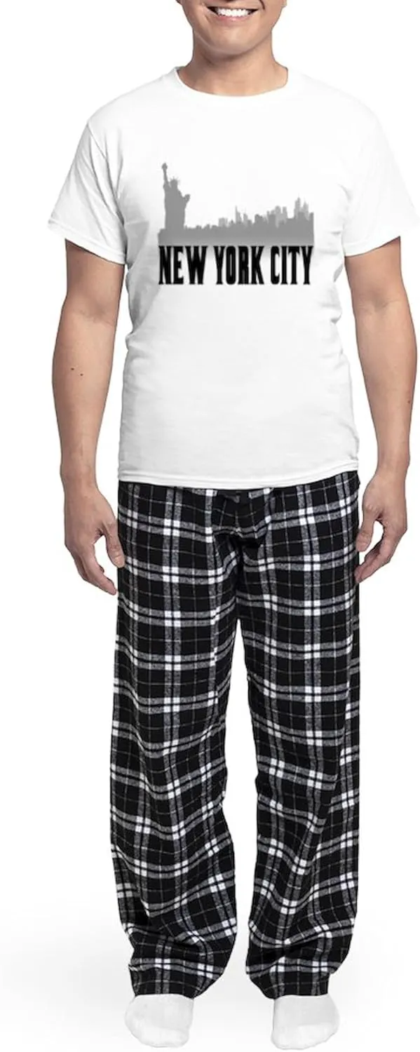 CafePress New York City Men's Light Pajamas Men's Novelty Light Pajama Set, Comfortable PJ Sleepwear