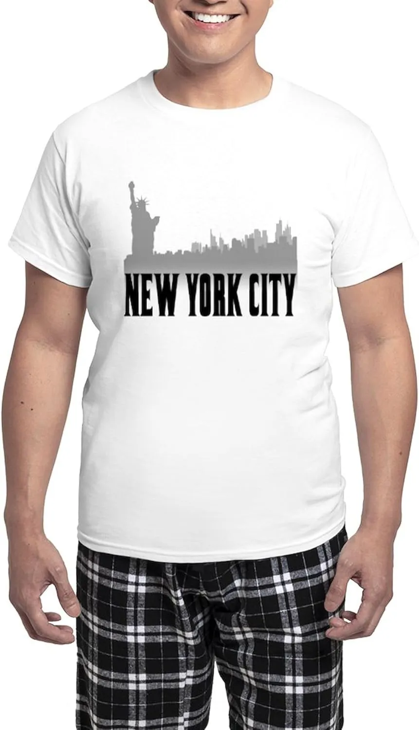 CafePress New York City Men's Light Pajamas Men's Novelty Light Pajama Set, Comfortable PJ Sleepwear