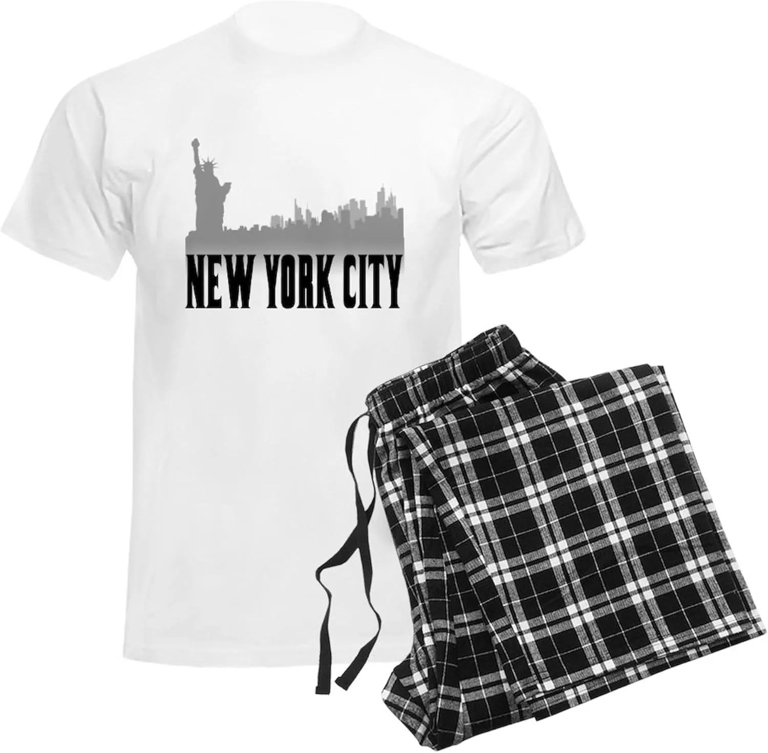 CafePress New York City Men's Light Pajamas Men's Novelty Light Pajama Set, Comfortable PJ Sleepwear
