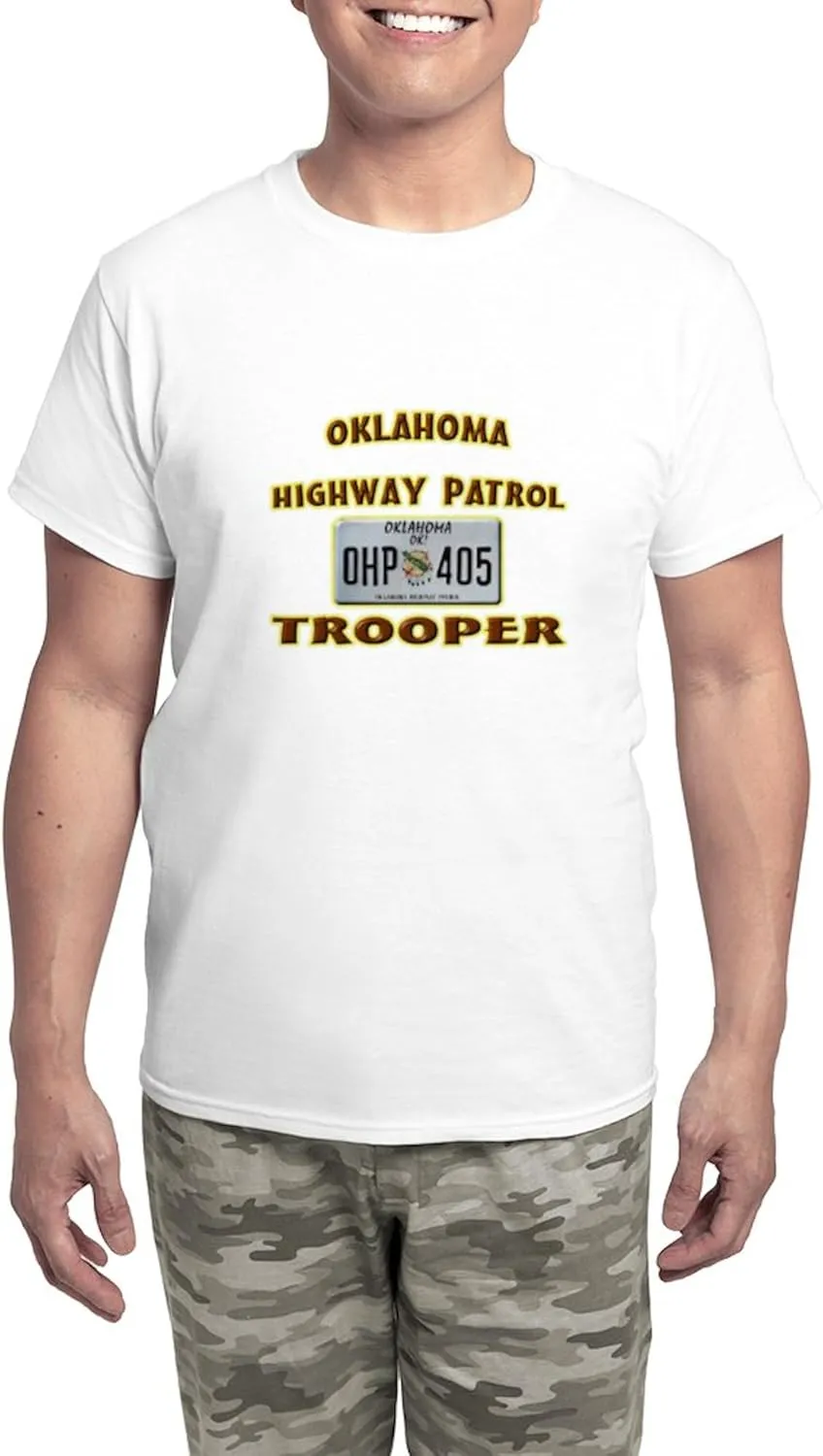 CafePress Oklahoma Highway Patrol Men's Light Pajamas Men's Novelty Light Pajama Set, Comfortable PJ Sleepwear