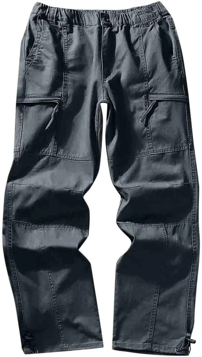 Cargo Sweatpants for Men Mens Lounge Pants Color Bandage Casual Loose Sweatpants Drawstring Pant Mens Sweatpants Mens