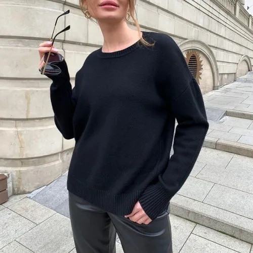 Cashmere Elegant Women Sweater Oversized Knitted Basic Pullovers