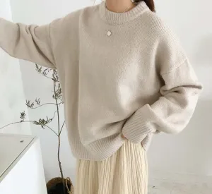 Cashmere Elegant Women Sweater Oversized Knitted Basic Pullovers