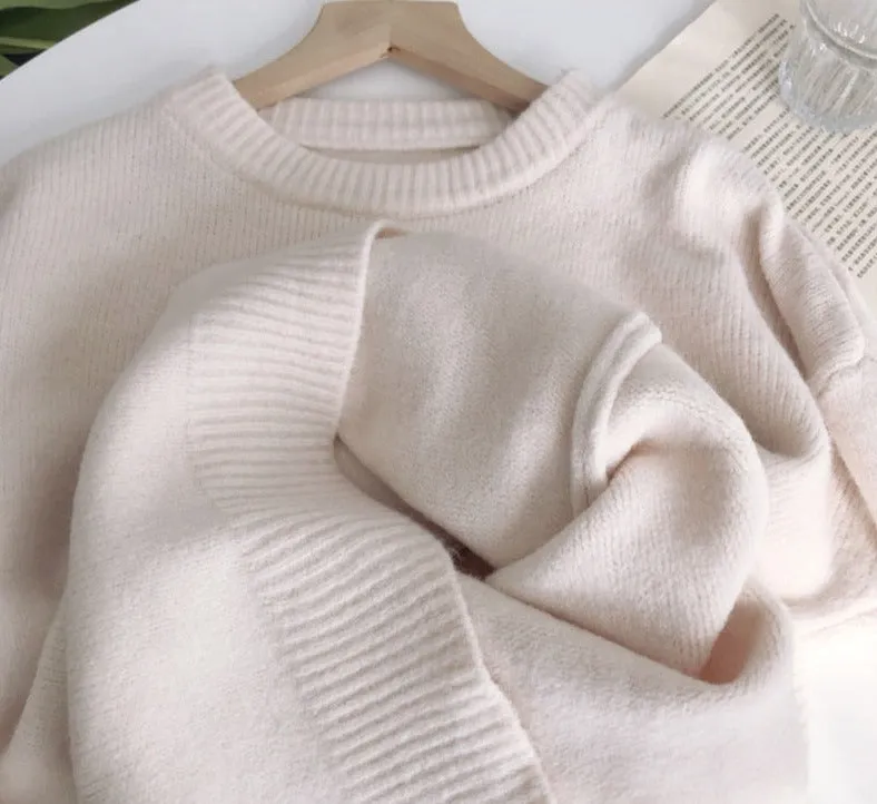 Cashmere Elegant Women Sweater Oversized Knitted Basic Pullovers