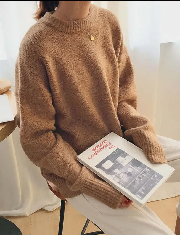 Cashmere Elegant Women Sweater Oversized Knitted Basic Pullovers