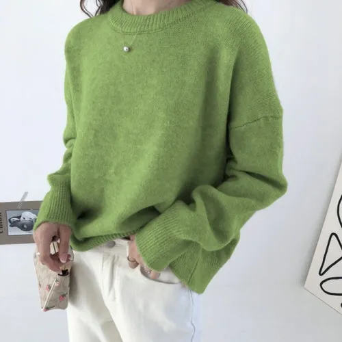 Cashmere Elegant Women Sweater Oversized Knitted Basic Pullovers