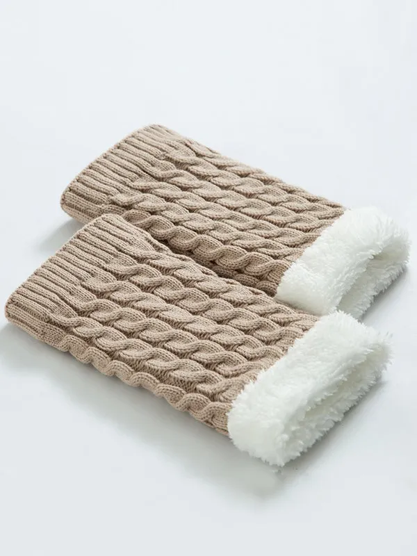 Casual Velvet Keep Warm Jacquard Leg Warmers Accessories