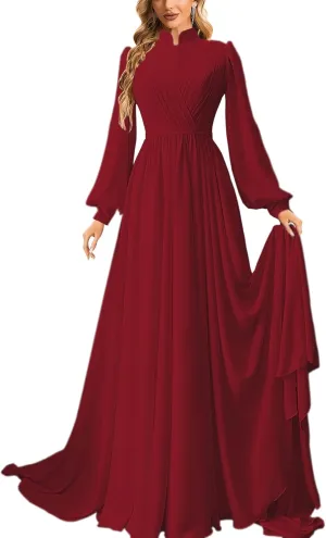 Chiffion Women's Muslim Dresses 2024 Islamic Ramadan Abaya Dress Maxi Dresses Moroccan Dubai Long Evening Gowns
