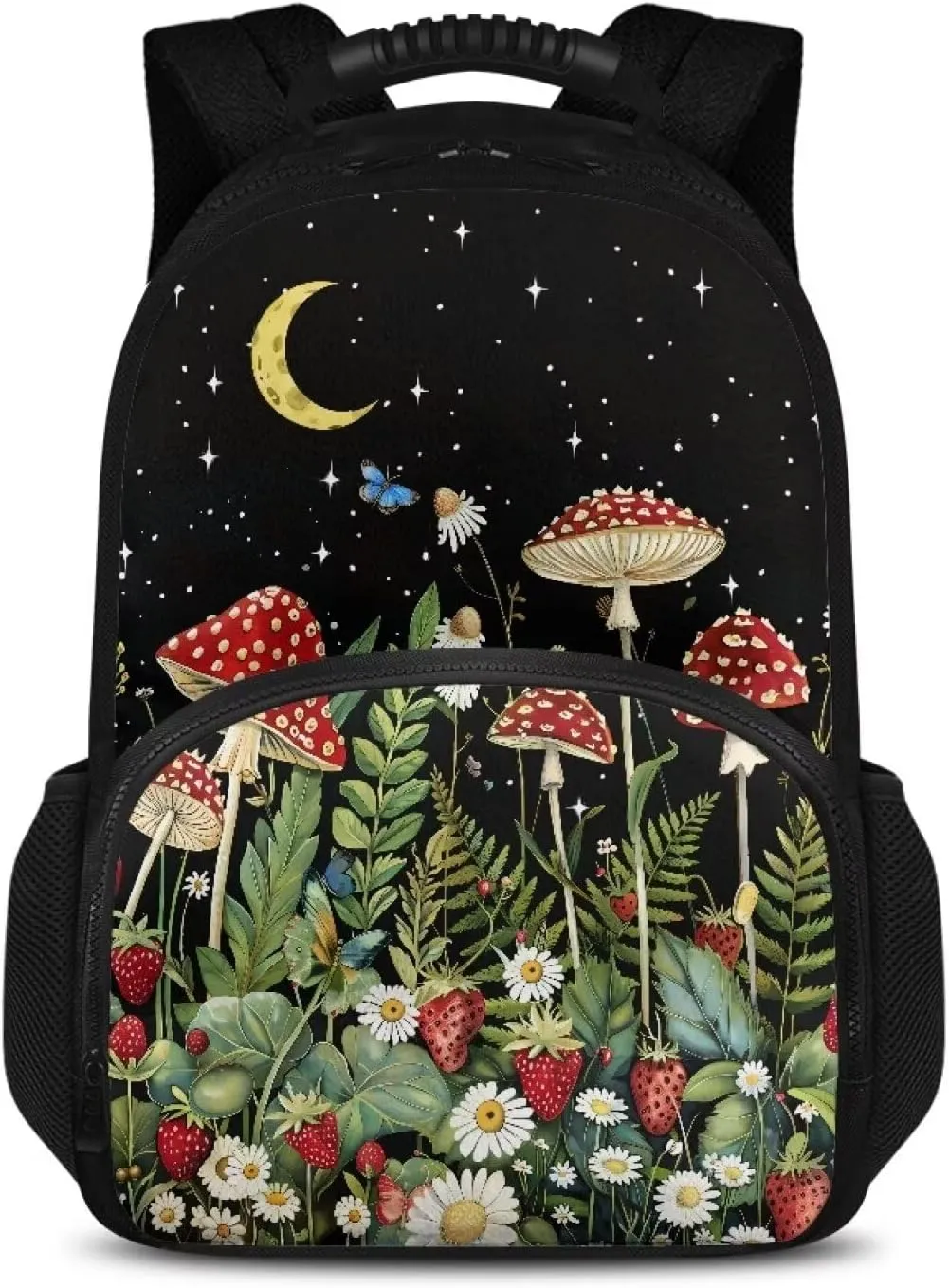 COEQINE Mushroom Backpack Insulated Lunch Bag Hiking Backpack Small Mushroom Water Resistant Lunch Backpack Insulated Cooler Backpack for Hiking Daypack Travel Accessories for Teacher Study