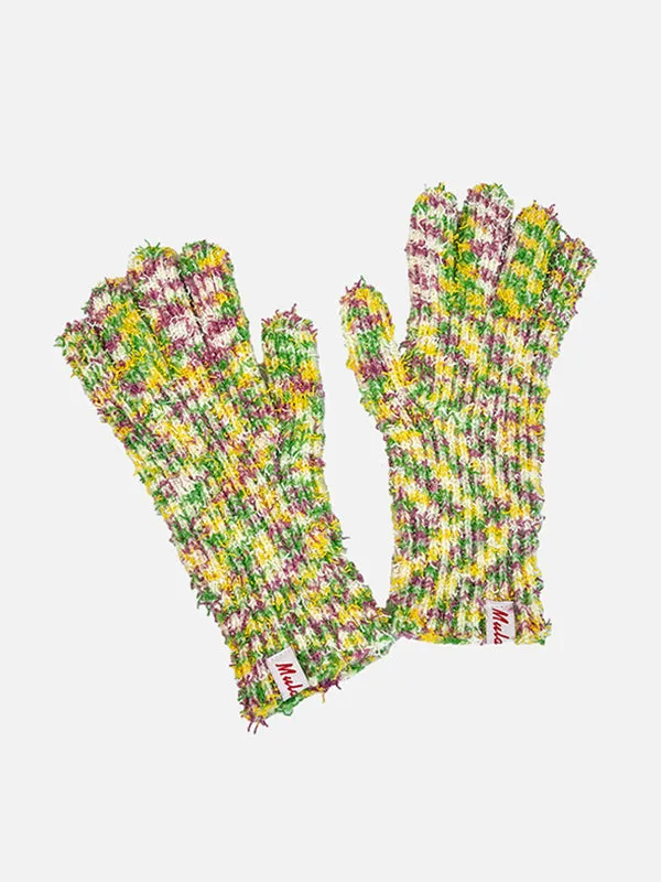 Contrast Color Keep Warm Velvet Gloves Accessories