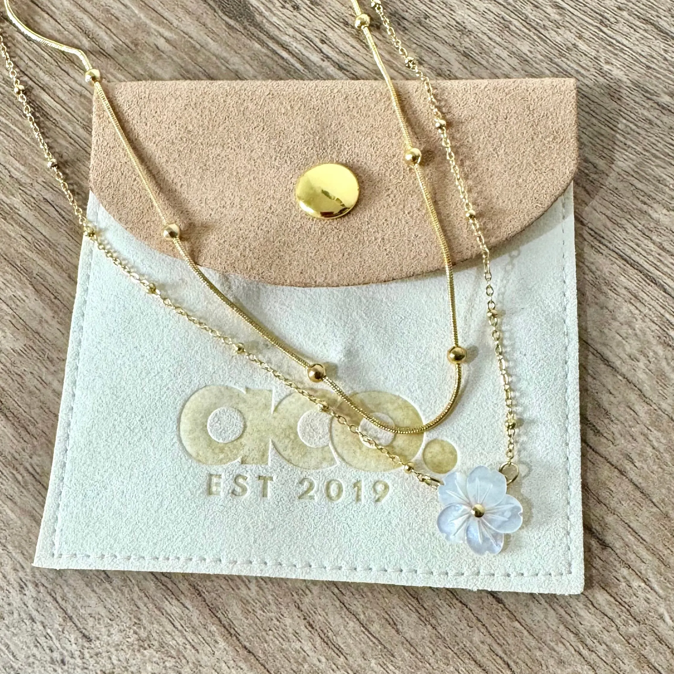 Daisy Flower Double Necklace