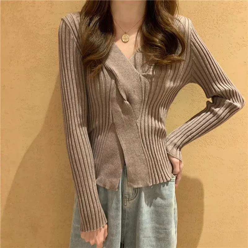 Design cross knit sweater