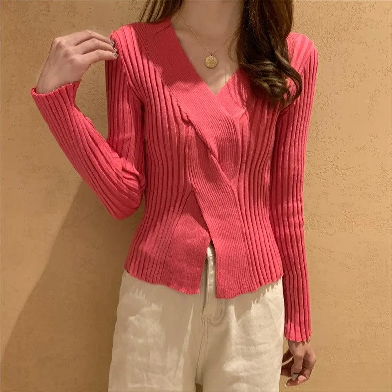 Design cross knit sweater