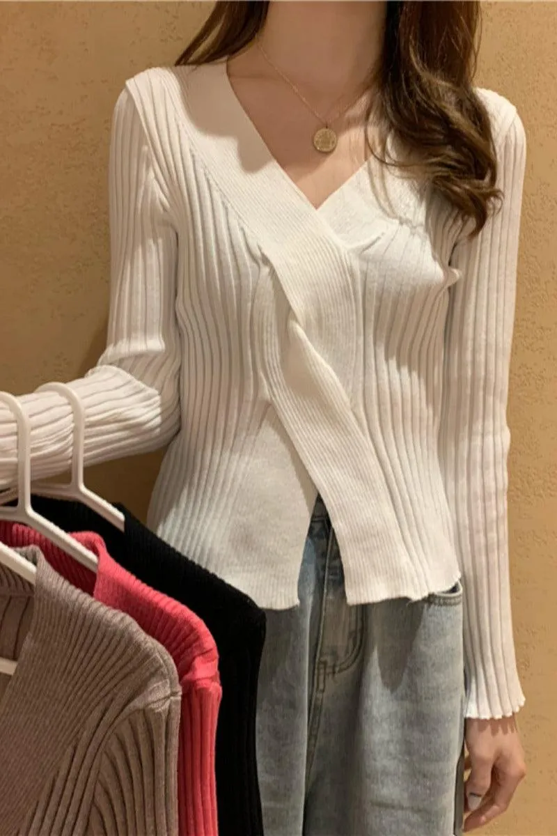 Design cross knit sweater