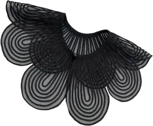 Elegant Embroidery Petals Cape Faux Collar For Women Fashion Enthusiasts Pearls Beaded Decorative Small Cloak Shawl Wrap