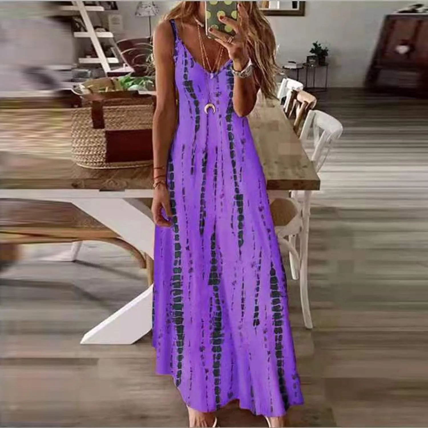Elegant Sleeveless Maxi Dress for Women 2025 Flowy Hawaiian Resort Wear, Dresses for Women