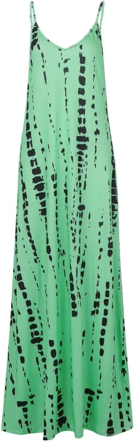 Elegant Sleeveless Maxi Dress for Women 2025 Flowy Hawaiian Resort Wear, Dresses for Women