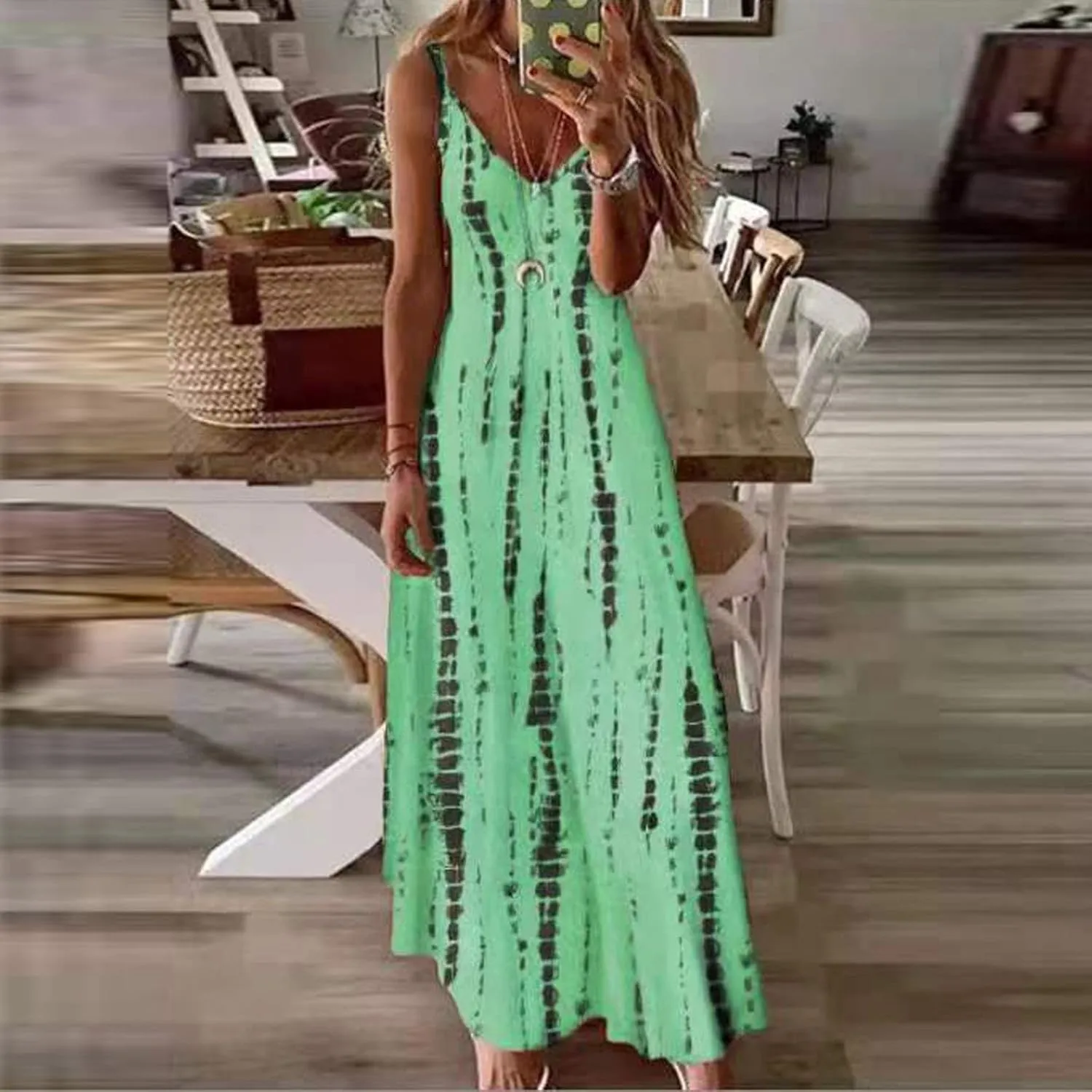 Elegant Sleeveless Maxi Dress for Women 2025 Flowy Hawaiian Resort Wear, Dresses for Women
