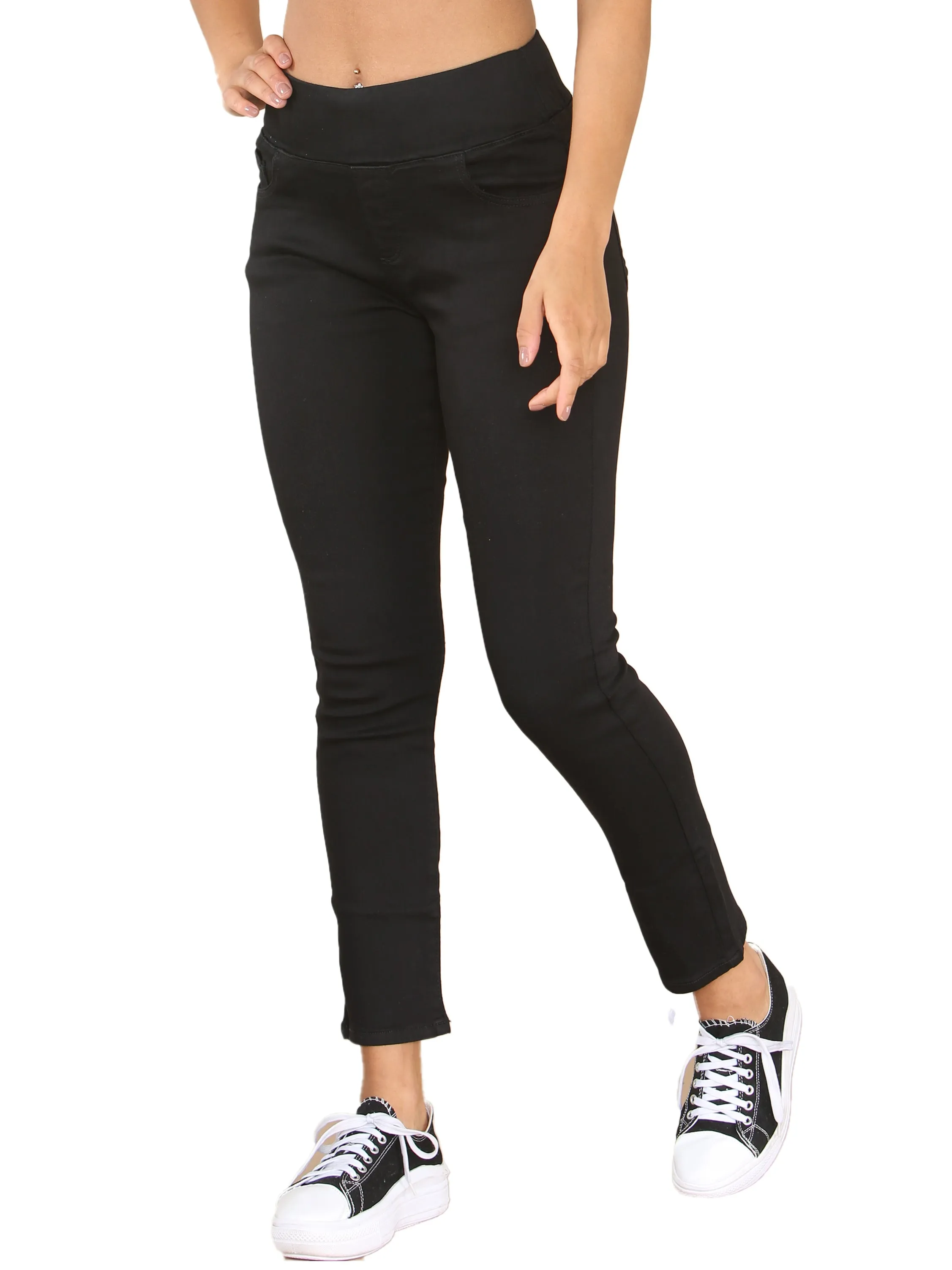 Enzo | Womens Wide Waist Jeans