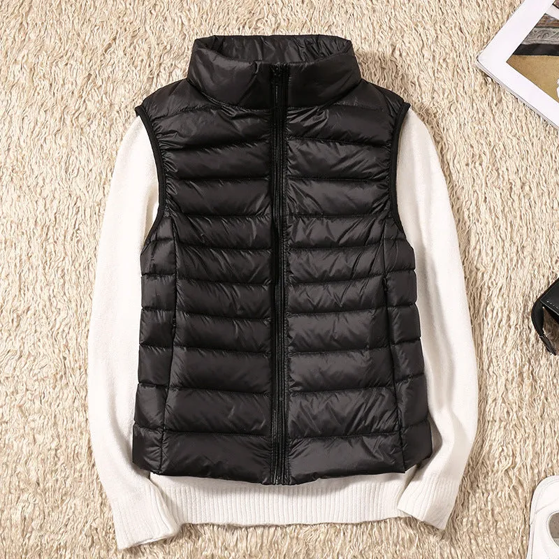 Ezrie Luxe - Featherweight Zip Puffer Vest