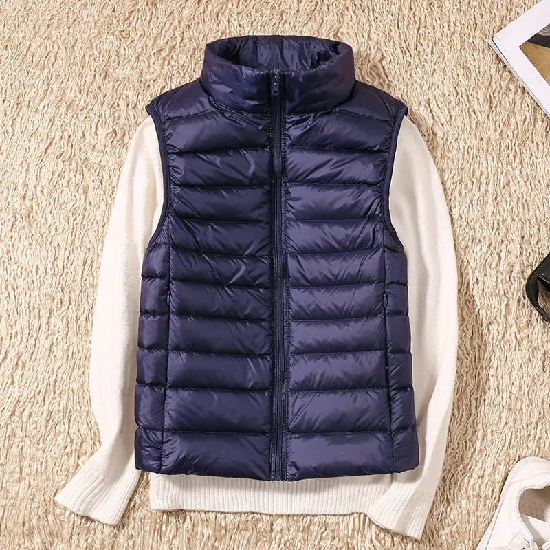 Ezrie Luxe - Featherweight Zip Puffer Vest