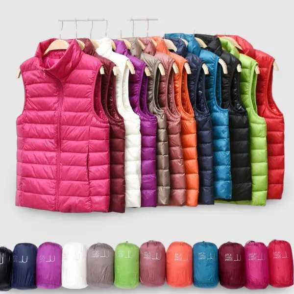 Ezrie Luxe - Featherweight Zip Puffer Vest