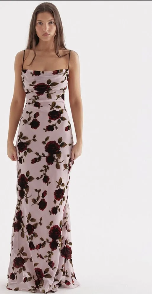 Floral Printed Elegant Maxi Dress Women's Sexy Backless Sleeveless Suspender Dress Summer Street Robe Casual Vestidos