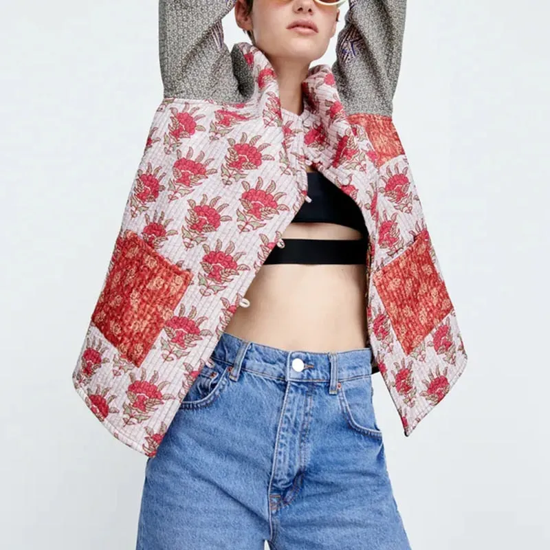 FLORAL SWEATER JACKET