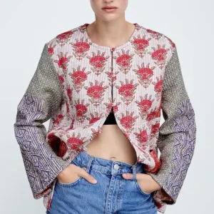 FLORAL SWEATER JACKET