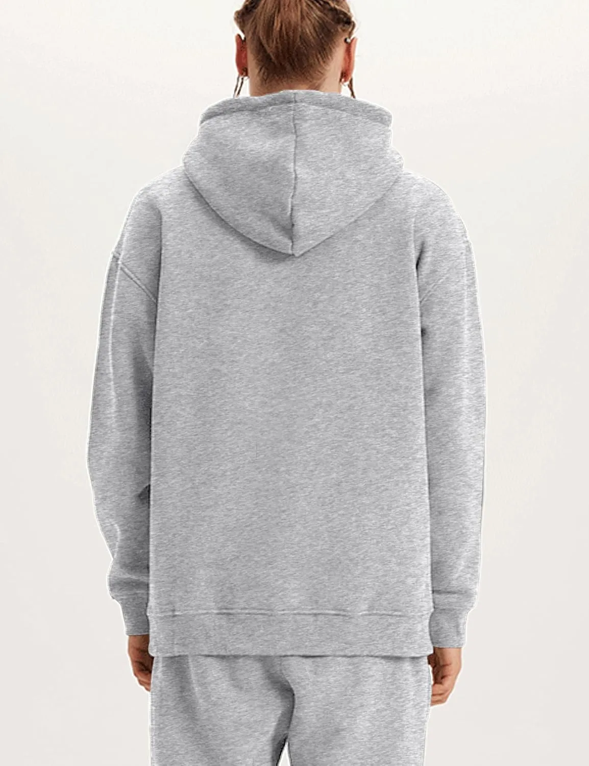 Flygo Mens Hoodie Oversized Fleece Pullover Fashion Hoodies Casual Long Sleeve Hooded Sweatshirt Streetwear